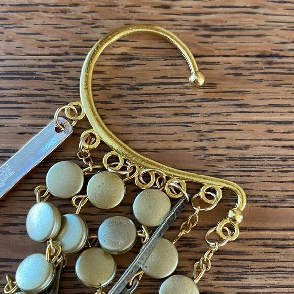 Handmade Gold Ear Cuff with Religious Medallions. New! - Picture 2 of 5